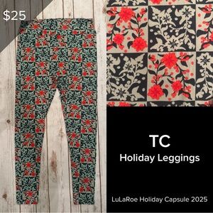 LuLaRoe NEW Leggings Holiday Christmas Capsule 2025 Tall And Curvy TC Green Red